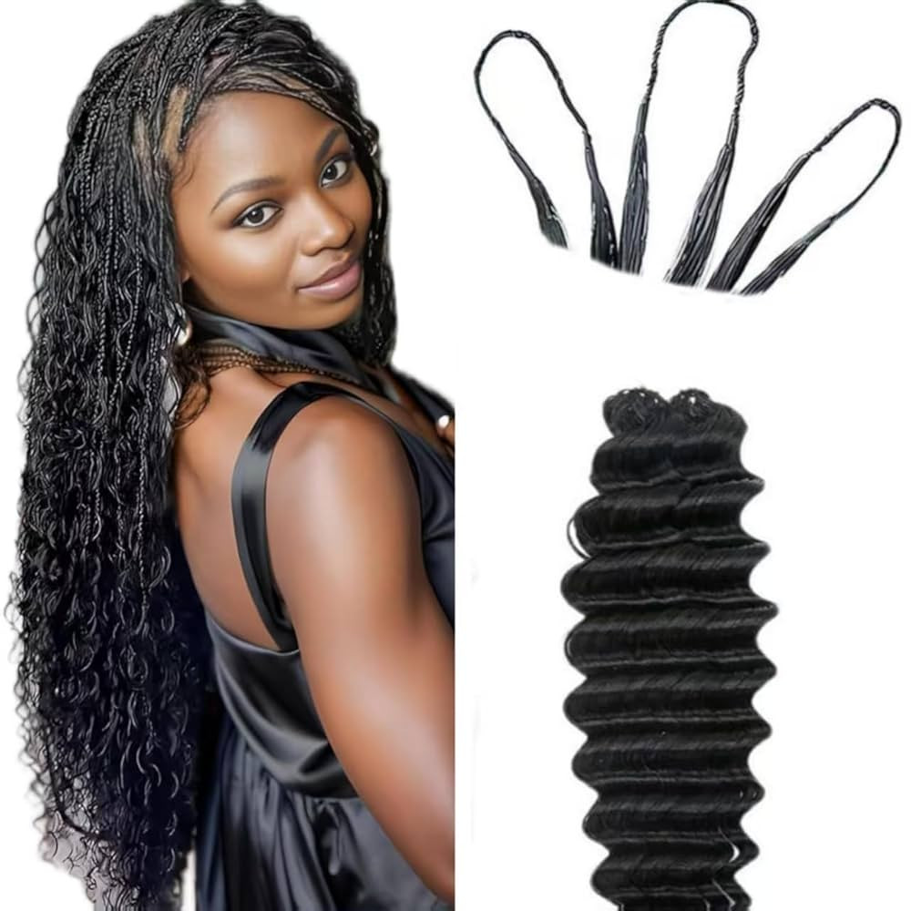 100% Human Hair Knotless Pre-Separated Crochet Hair Extensions Feather Line Hair Extensions Deep ... | Amazon (US)