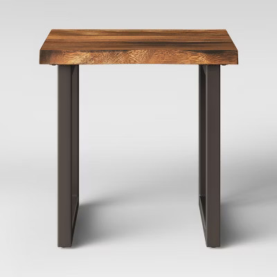 Thorald Wood Top End Table With Metal Legs Brown - Project 62™ | Target