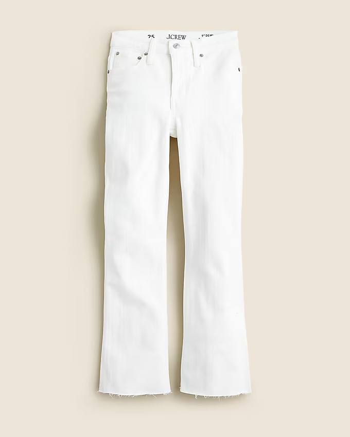 9" demi-boot crop jean in white wash | J. Crew US