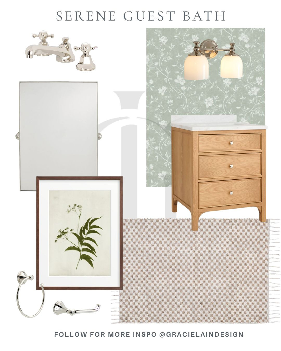 Serenity in the smallest space ✨ Soft neutrals, warm textures, and calming details make this powder room a peaceful little retreat. Linking all the essentials to recreate the look. Gracie Lain Design can help you create the unique spaces you will love forever. #LTKhome #PowderRoomGoals #NeutralDecor" 

 #LTKSummerEdit #LTKHome #LTKStyleTip