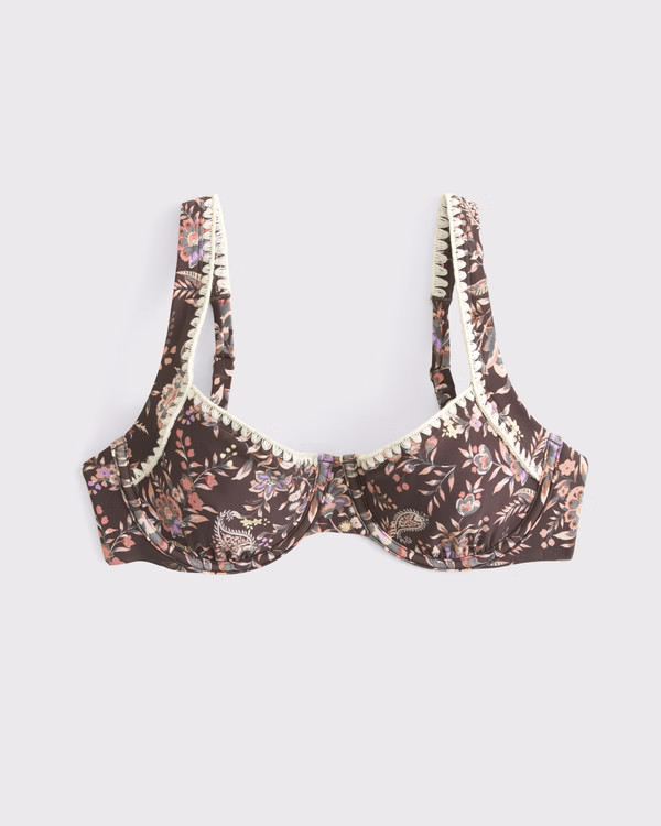 Wide Strap Underwire Bikini Top | Abercrombie & Fitch (US)