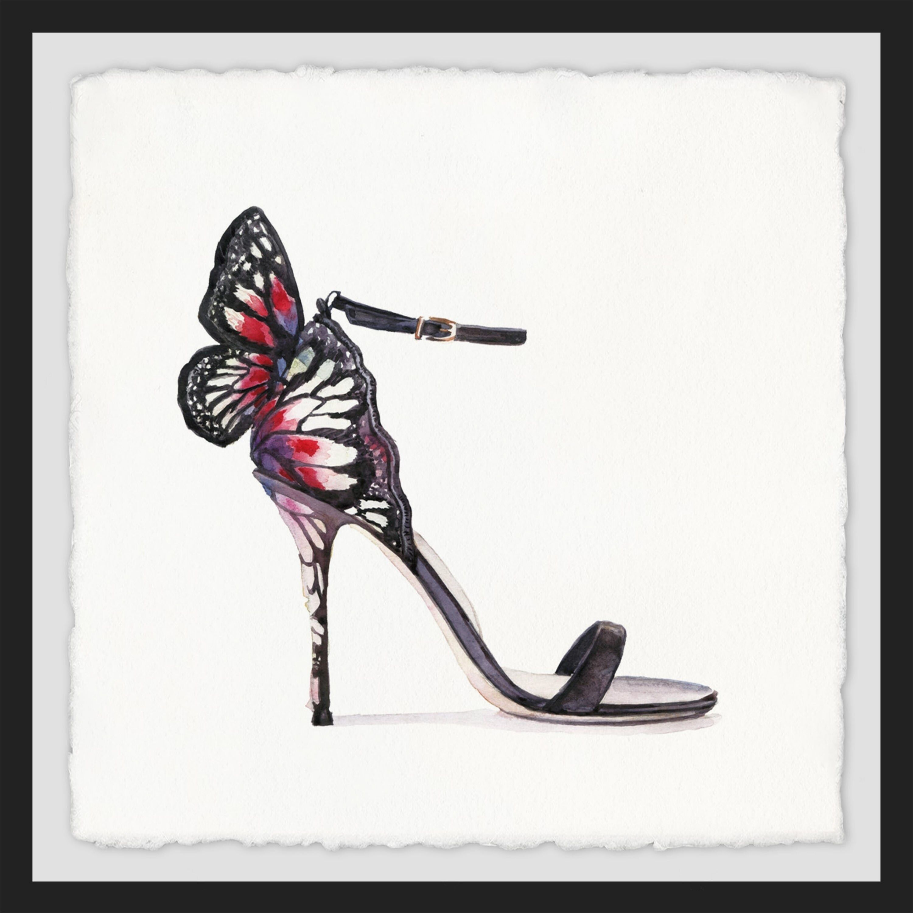 Marmont Hill - Handmade Butterfly Heel Framed Print | Bed Bath & Beyond