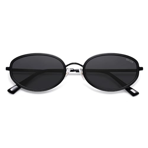 SOJOS Trendy Oval Polarized Sunglasses for Women Men, 80s 90s Chic Retro Vintage Sunnies SJ1248 | Amazon (US)
