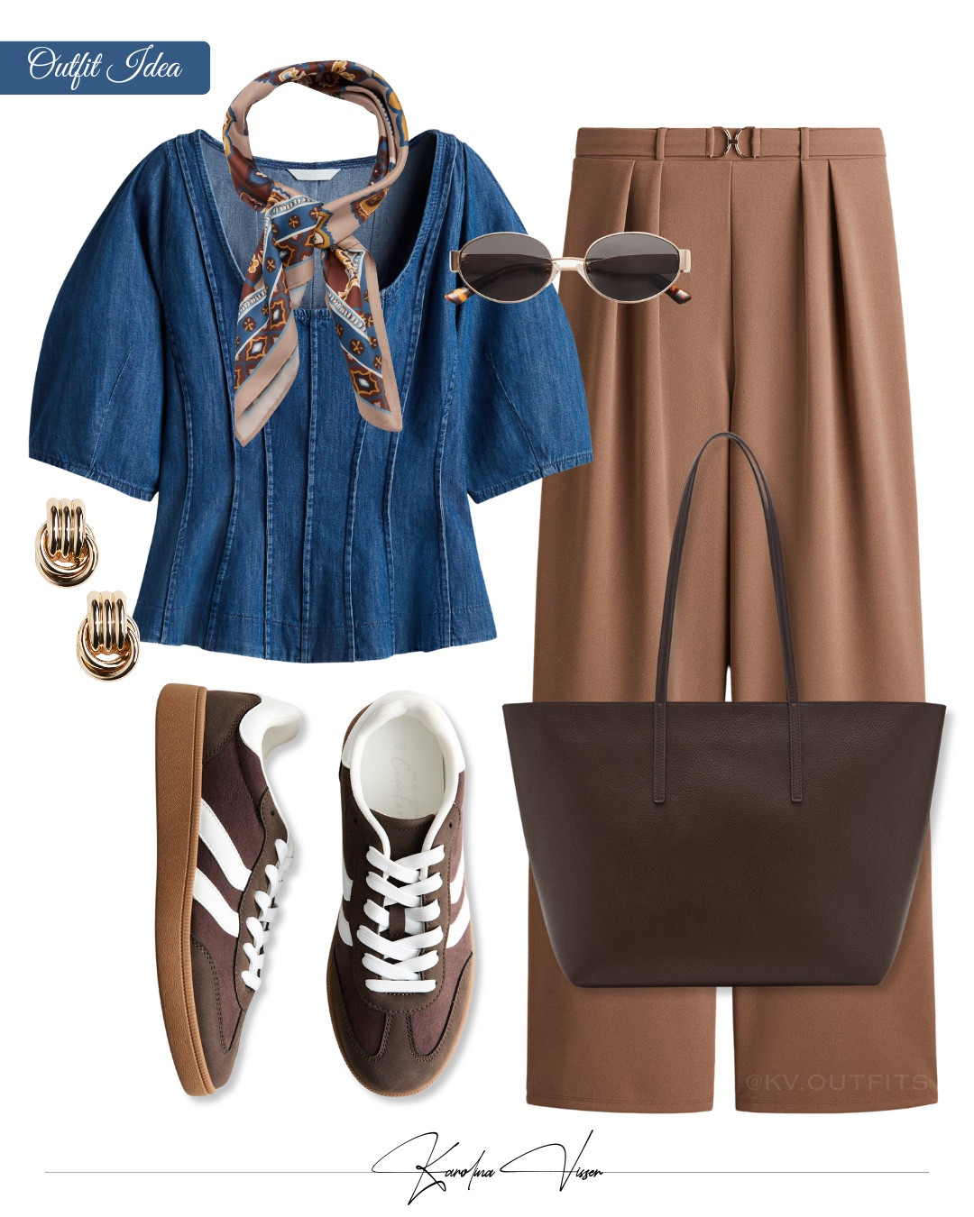 Denim Top 💙🤎

Tags: denim peplum blouse h&m brown tailored trousers brown shopper bag mango brown trainers new look gold earrings metal frame sunglasses &otherstories satin scarf summer outfit workwear office look comfy wear neutral tones denim outfit smart casual style


#LTKsummer #LTKworkwear #LTKstyletip