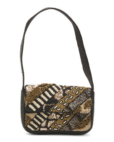 Beaded Pattern Bag For Women, Leather | TJ Maxx