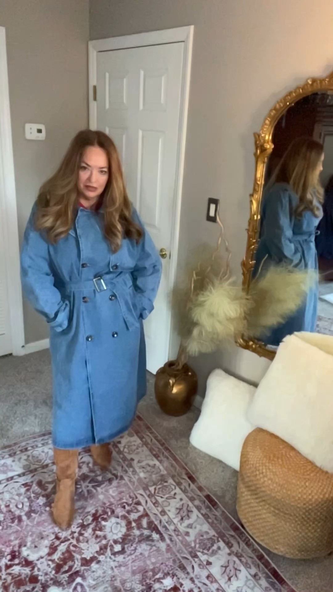 Fabulous versatile denim trench coat. 

#LTKHoliday #LTKvlog #LTKGiftGuide