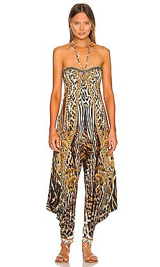 Camilla Draped Pant Jumpsuit in Berkeley St After Dark from Revolve.com | Revolve Clothing (Global)