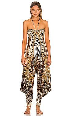 Camilla Draped Pant Jumpsuit in Berkeley St After Dark from Revolve.com | Revolve Clothing (Global)