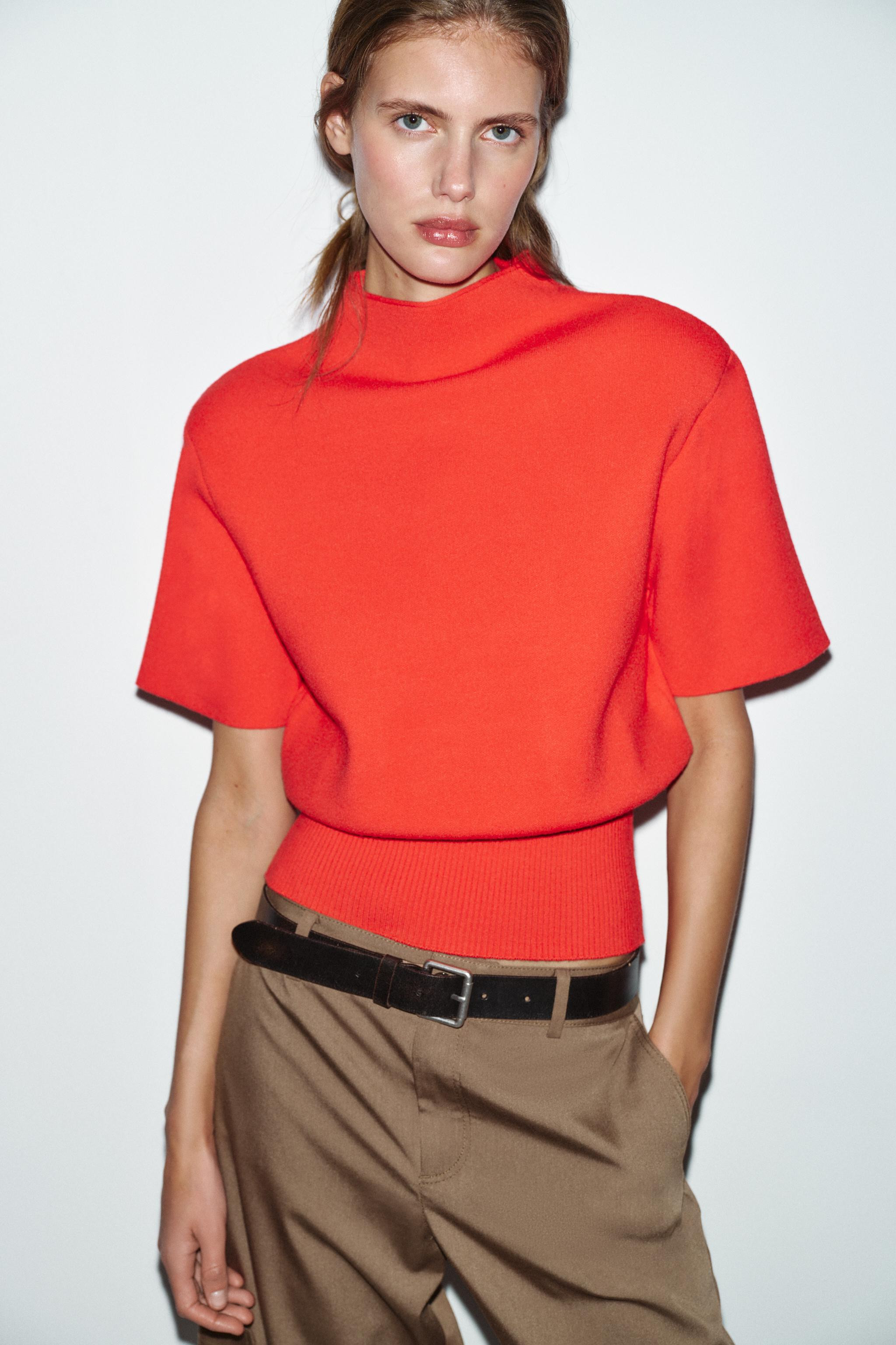 SHOULDER PAD KNIT TOP | Zara US