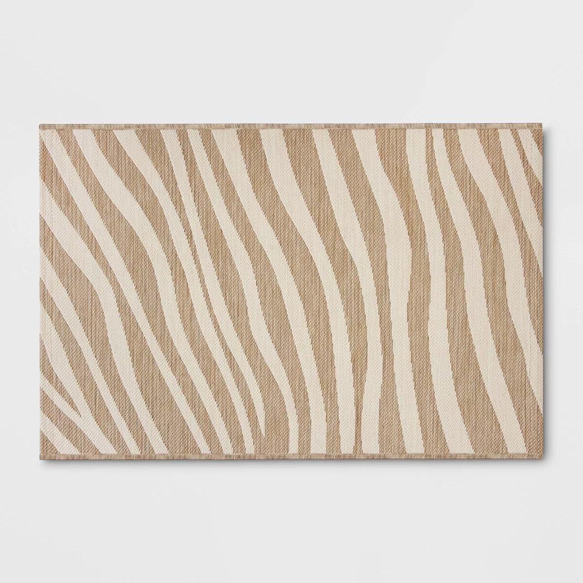 2'x3' Wavy Lines Outdoor Area Rug Beige/Natural Brown - Threshold™ | Target