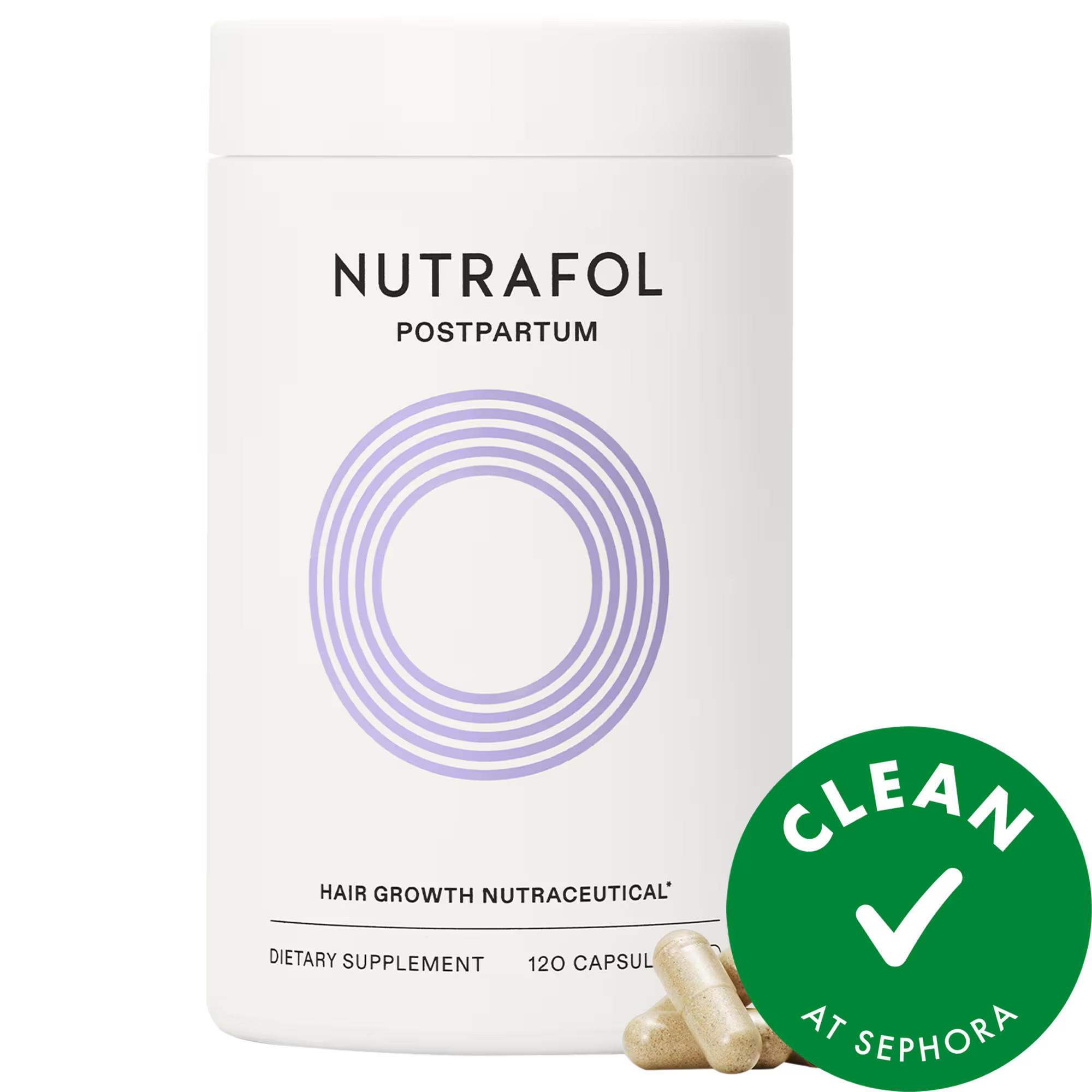 Nutrafol POSTPARTUM OBGYN-Formulated Hair Growth Supplement for Thinning & Full-Body Recovery Support 1 Month Supply / 120 Capsules | Sephora (US)