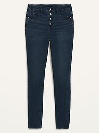 High-Waisted Rockstar Button-Fly Super Skinny Jeans for Women | Old Navy (US)