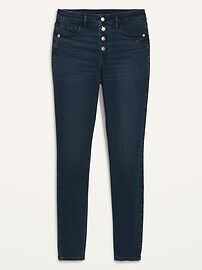 High-Waisted Rockstar Button-Fly Super Skinny Jeans for Women | Old Navy (US)