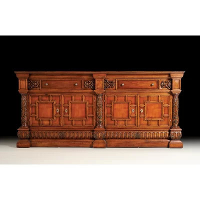 96" Wide 2 Drawer Walnut Wood Sideboard | Wayfair North America