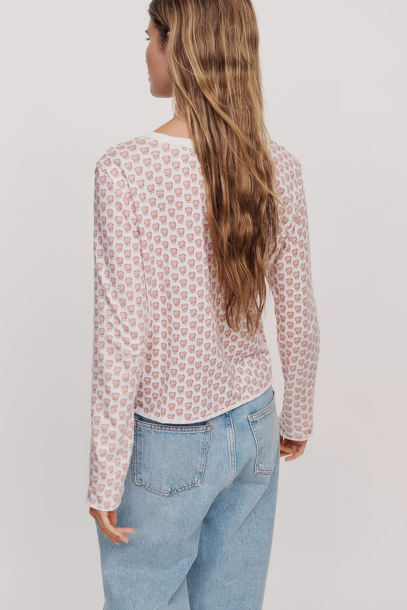 Maeve Caitlin Cotton Boxy Long Sleeve Tee | Anthropologie (US)