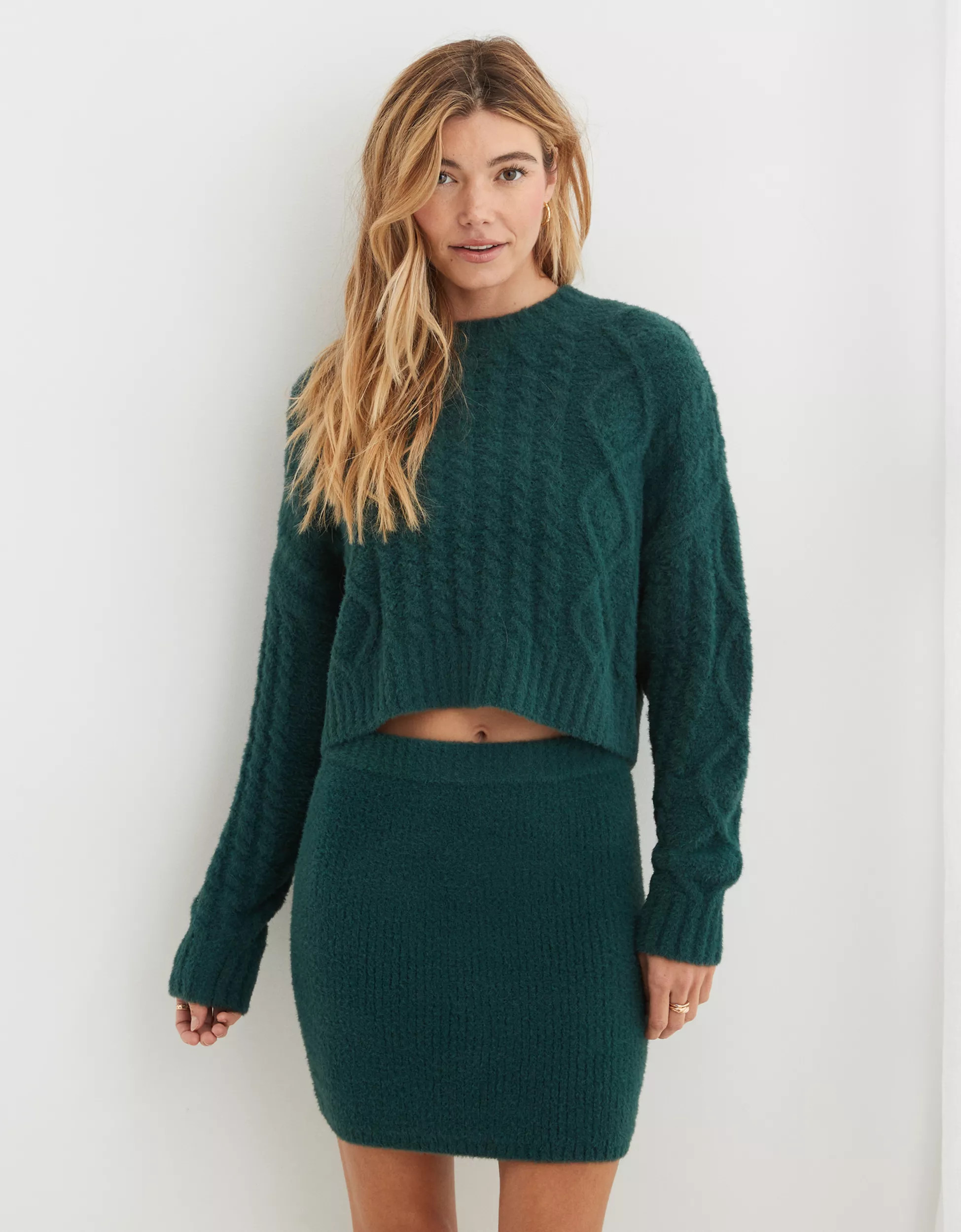 Aerie Buttercream Sweater Mini Skirt | Aerie