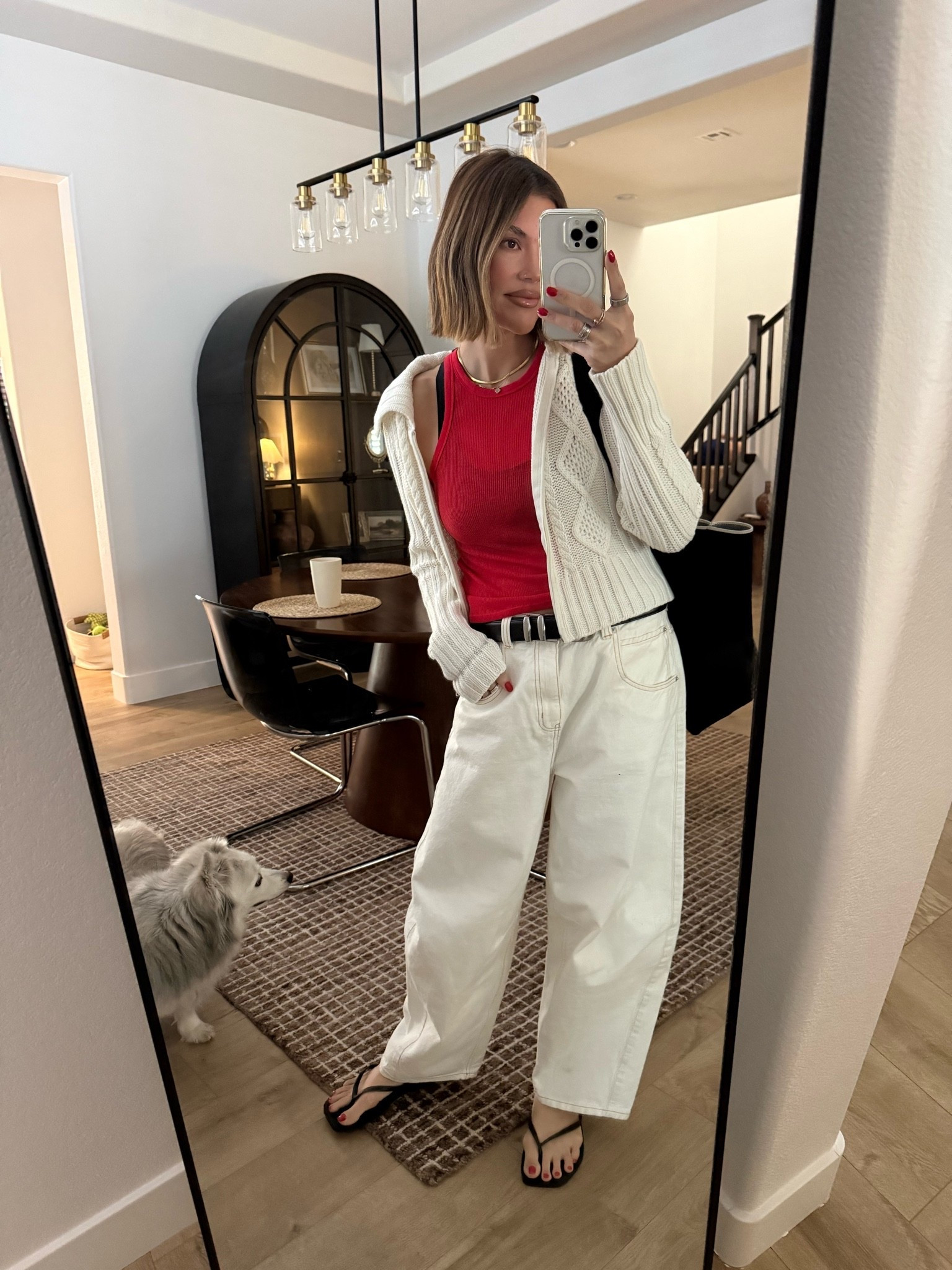 POV: cozy can still look elevated 🤍
White barrel jeans, the comfiest layers, and pieces that make you feel put together without trying too hard. Saving this outfit formula for all my casual but cute days ✨

#LTKStyle #CozyStyle #ElevatedCasual #BarrelJeans #EverydayStyle

#LTKdayinmylife