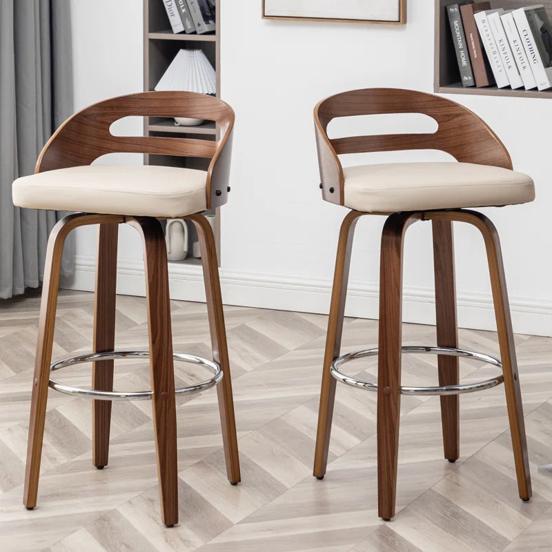 Mahtab Swivel Counter & Bar Stool (Set of 2) | Wayfair North America