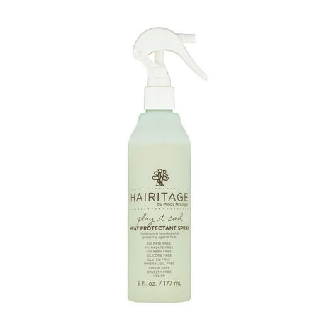 Hairitage Play It Cool Argan Oil Heat Protectant Spray for Damaged hair 6 oz | Walmart (US)