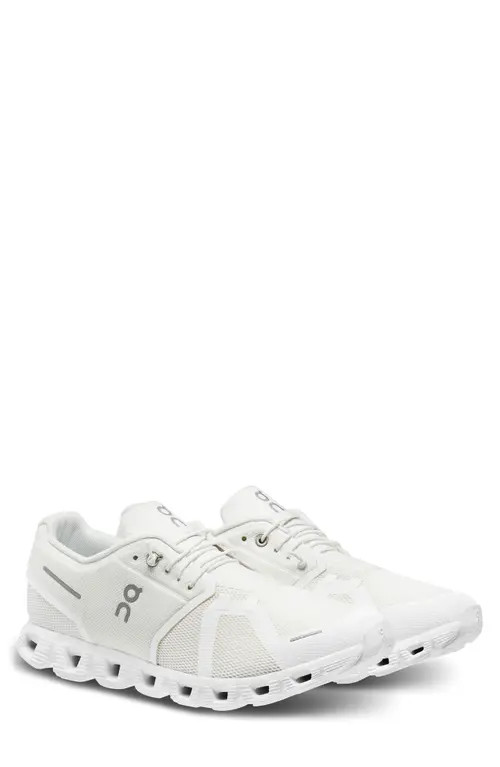 On Cloud 5 Running Shoe in Undyed White/White at Nordstrom, Size 8.5 | Nordstrom