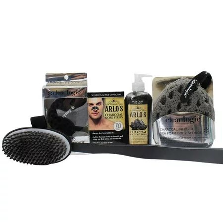 Arlo's Mens Detoxifying Charcoal Grooming Collection 5-PC Set - facial kit for men, best men skin ca | Walmart (US)