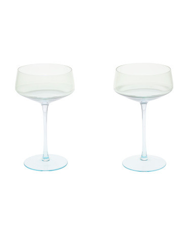 2pk Triple Tone Coupe Glasses | TJ Maxx