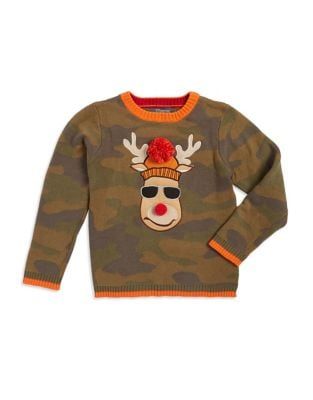 Boy's Camouflage Reindeer Cotton Sweater | Lord & Taylor