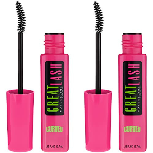 Maybelline Great Lash Curved Brush Washable Mascara, Volumizing, Lengthening and Curling Mascara, Very Black, 1 Count | Amazon (US)