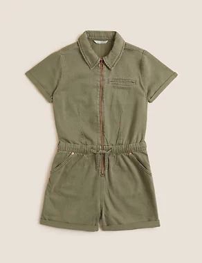 Cotton Rich Playsuit (6-16 Yrs) | M&S Collection | M&S | Marks & Spencer (UK)
