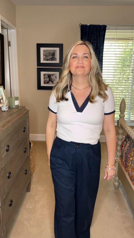 The perfect spring uniform! Grab this adorable blue trim polo style shirt & these amazing trousers (which come in lots of colors) 
.
.
2024 spring fashion, spring capsule wardrobe, 2024 clothing trends for women, grown women outfits, spring 2024 fashion, spring outfits 2024 trends, spring outfits 2024 trends women over 40, spring outfits 2024 trends women over 50, white pants, brunch outfit, summer outfits, summer outfit inspo, outfits with white pants,sandals, cute spring dress, cute spring dresses casual knee length, cute spring dresses short, petite fashion, petite pants, petite trousers, petite fashion over 50, effortlessly chic outfits, effortlessly chic outfits spring, spring capsule wardrobe 2024, spring capsule wardrobe 2024 travel





#LTKVideo #LTKtravel #LTKunder100 #LTKover40 #LTKshoecrush #LTKunder50 #LTKbeauty #LTKstyletip #LTKSeasonal