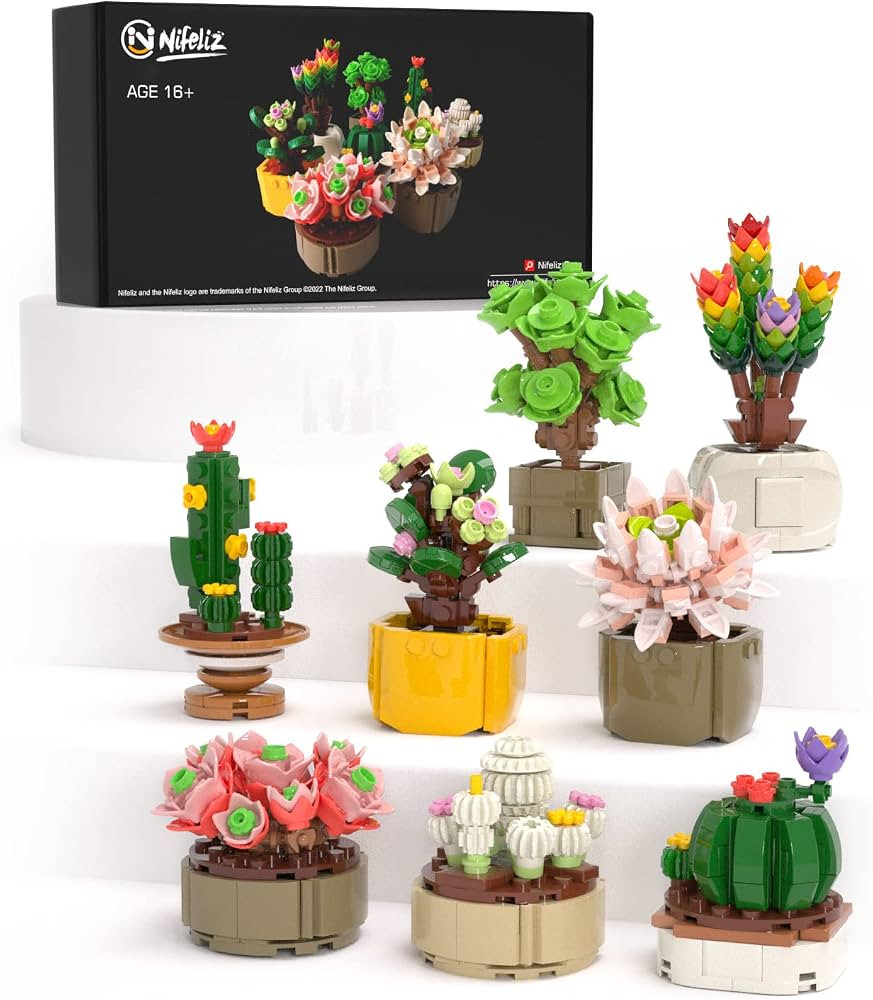 Nifeliz Succulents Plant Decor Building Kit, Colorful Display Set Unique Flower Decor Ideas, Crea... | Amazon (US)