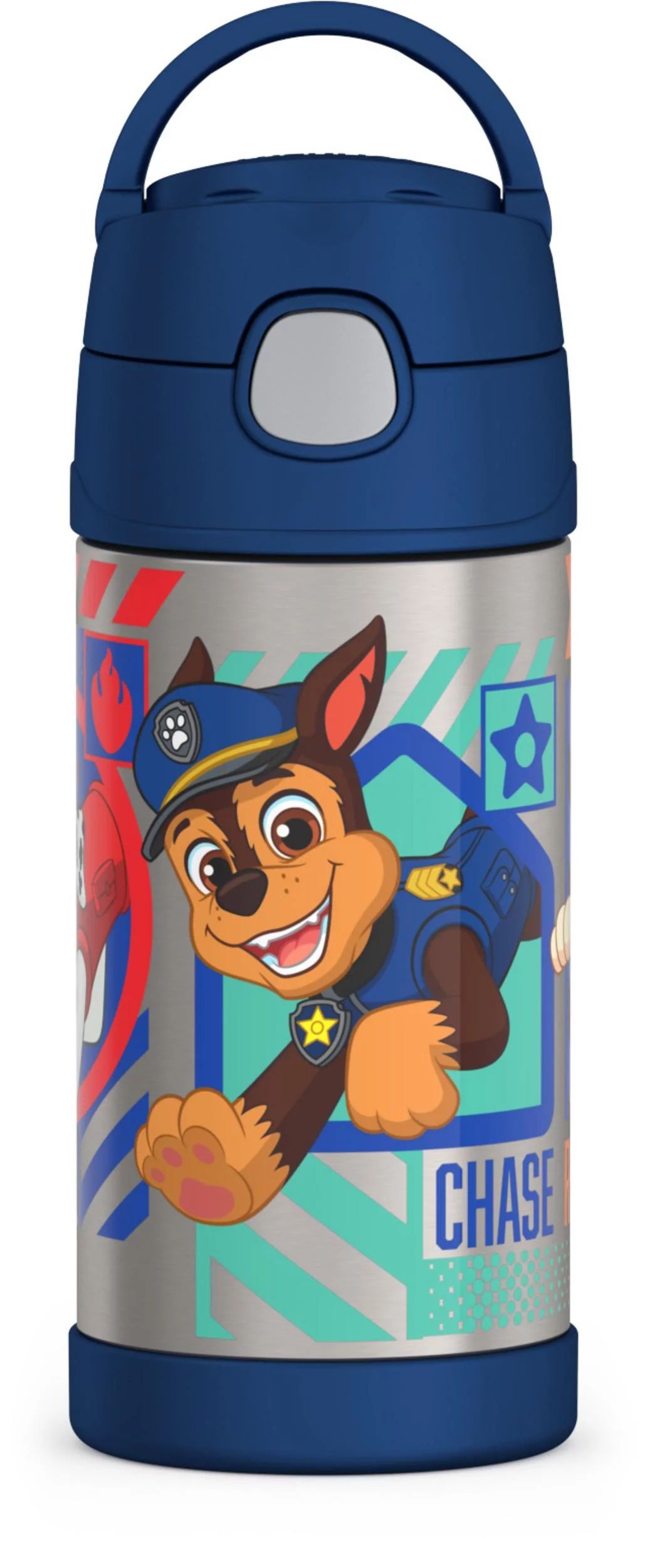 Thermos Kids Stainless Steel Vacuum Insulated Funtainer Straw Water Bottle, Paw Patrol, 12 fl oz | Walmart (US)