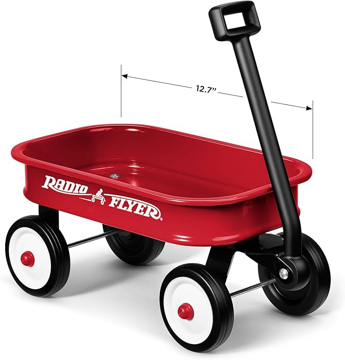 Radio Flyer 12.5 Inch Kids Wagon, Toy Wagon for Kids, Rolling Cart, Carts with Wheels, for Ages 1... | Amazon (US)