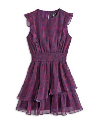 Girls' Paisley Flutter Chiffon Mini Dress, Little Kid, Big Kid - Exclusive | Bloomingdale's (US)