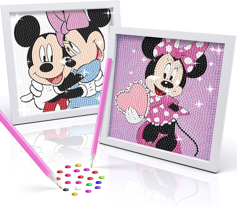 LOVKIDS Diamond Painting Kit for Kids, 2 Pack Diamond Art Activity with 5D Gem, Large 7 x 7 Inche... | Amazon (US)