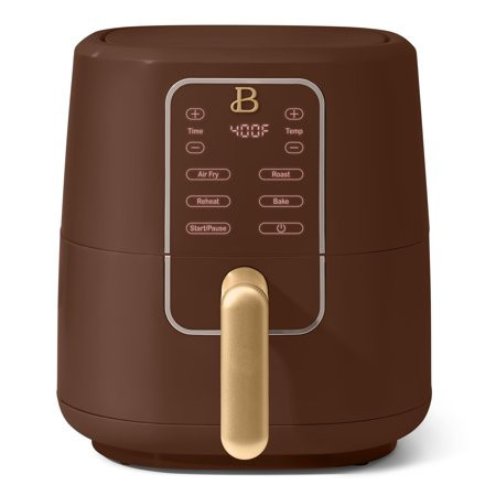 Beautiful 3 Qt Air Fryer with TurboCrisp Technology, EverGood Non-Toxic Ceramic Nonstick Coating, Chocolate by Drew Barrymore | Walmart (US)