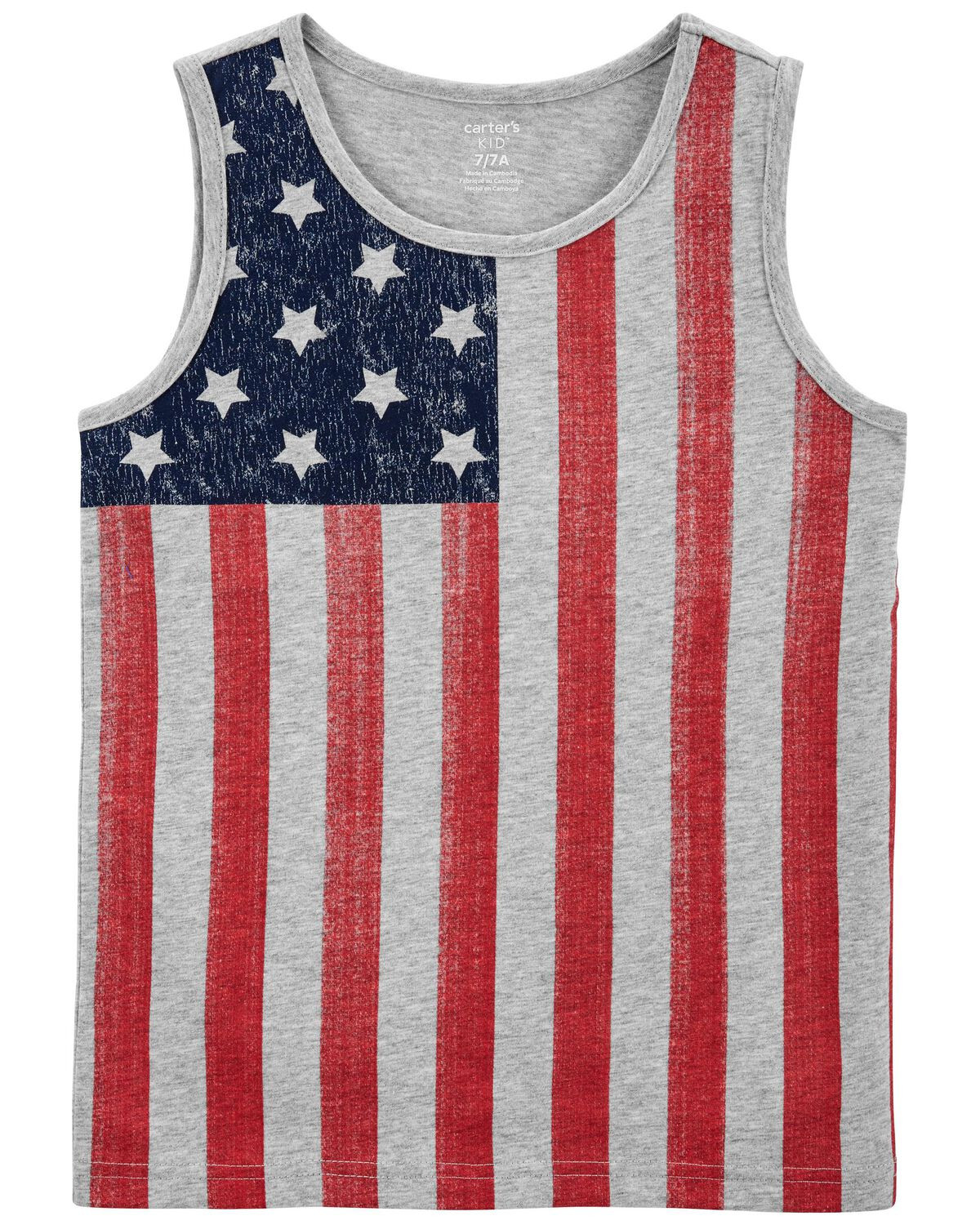 Multi Kid American Flag Jersey Tank | carters.com | Carter's
