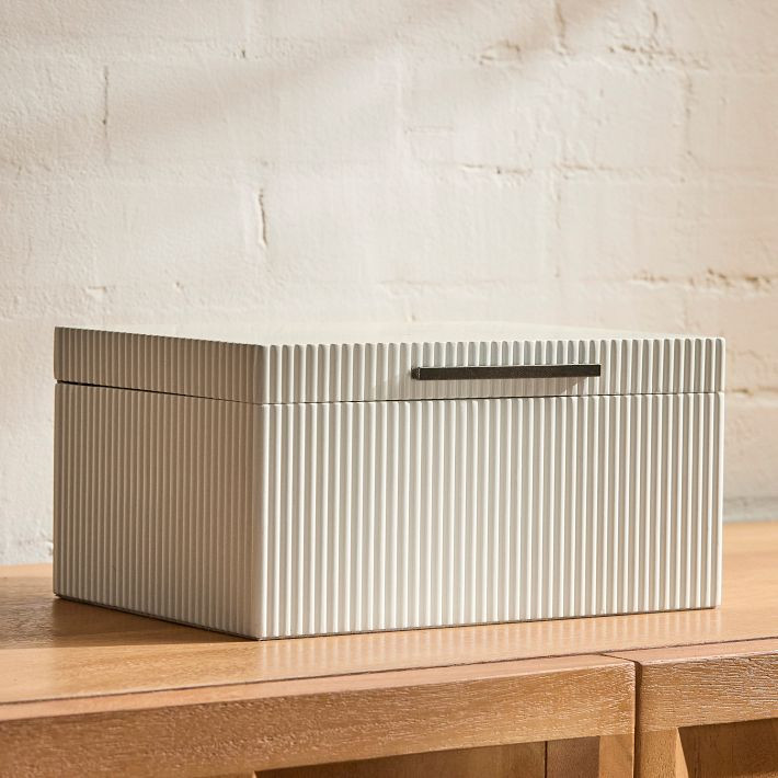Modern Fluted Jewelry Boxes - Dune | West Elm (US)