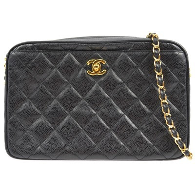 Chanel Black Caviar Camera Bag Large 59595 | eBay US