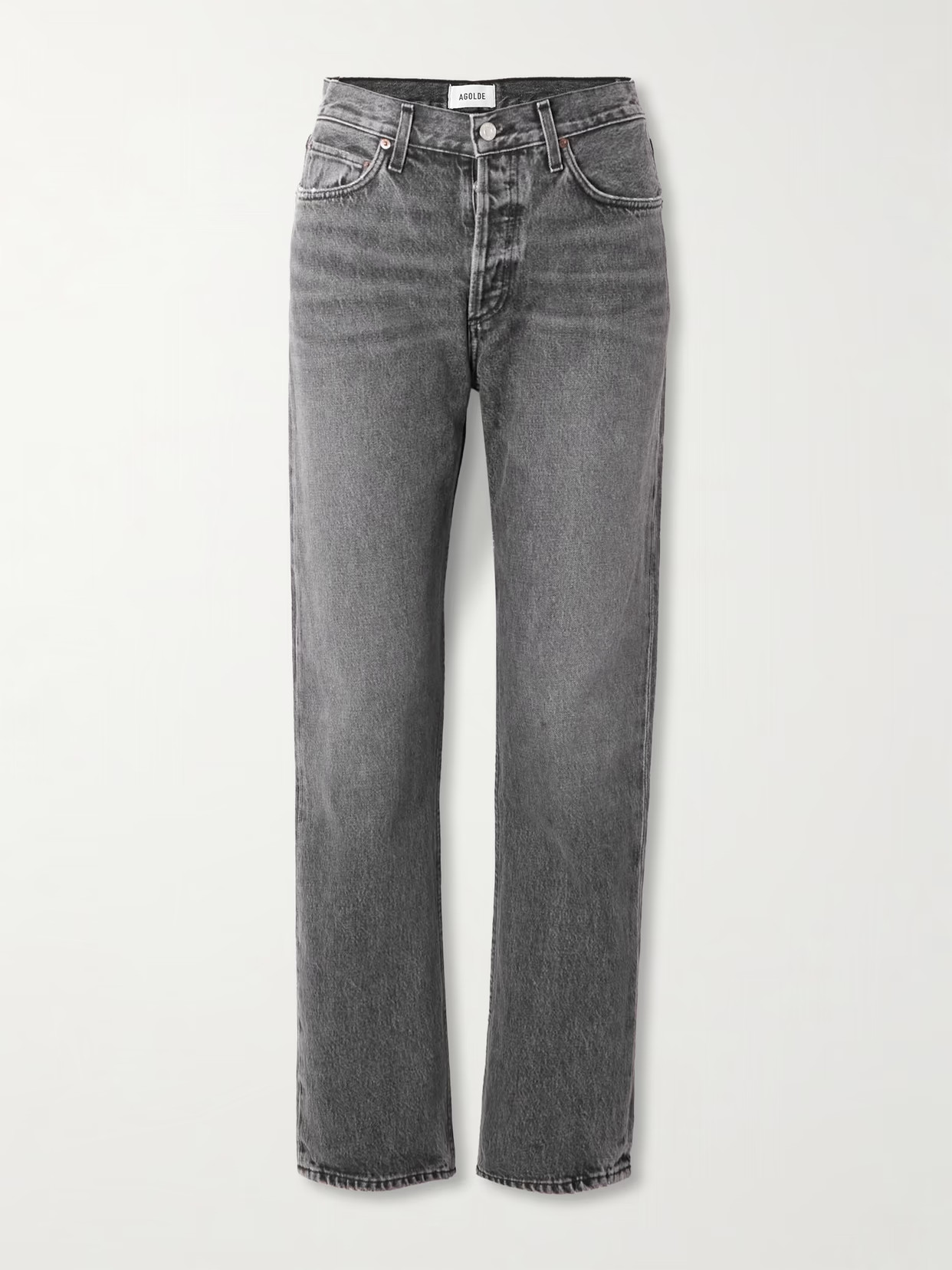 AGOLDE - '90s Pinch Waist High-rise Straight-leg Organic Jeans - Gray | NET-A-PORTER (US)