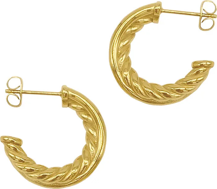 Adornia Water Resistant Cable Double Hoop Earrings | Nordstromrack | Nordstrom Rack