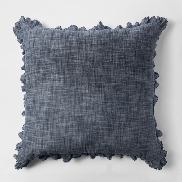 Chambray Euro Pillow Blue - Threshold™ | Target