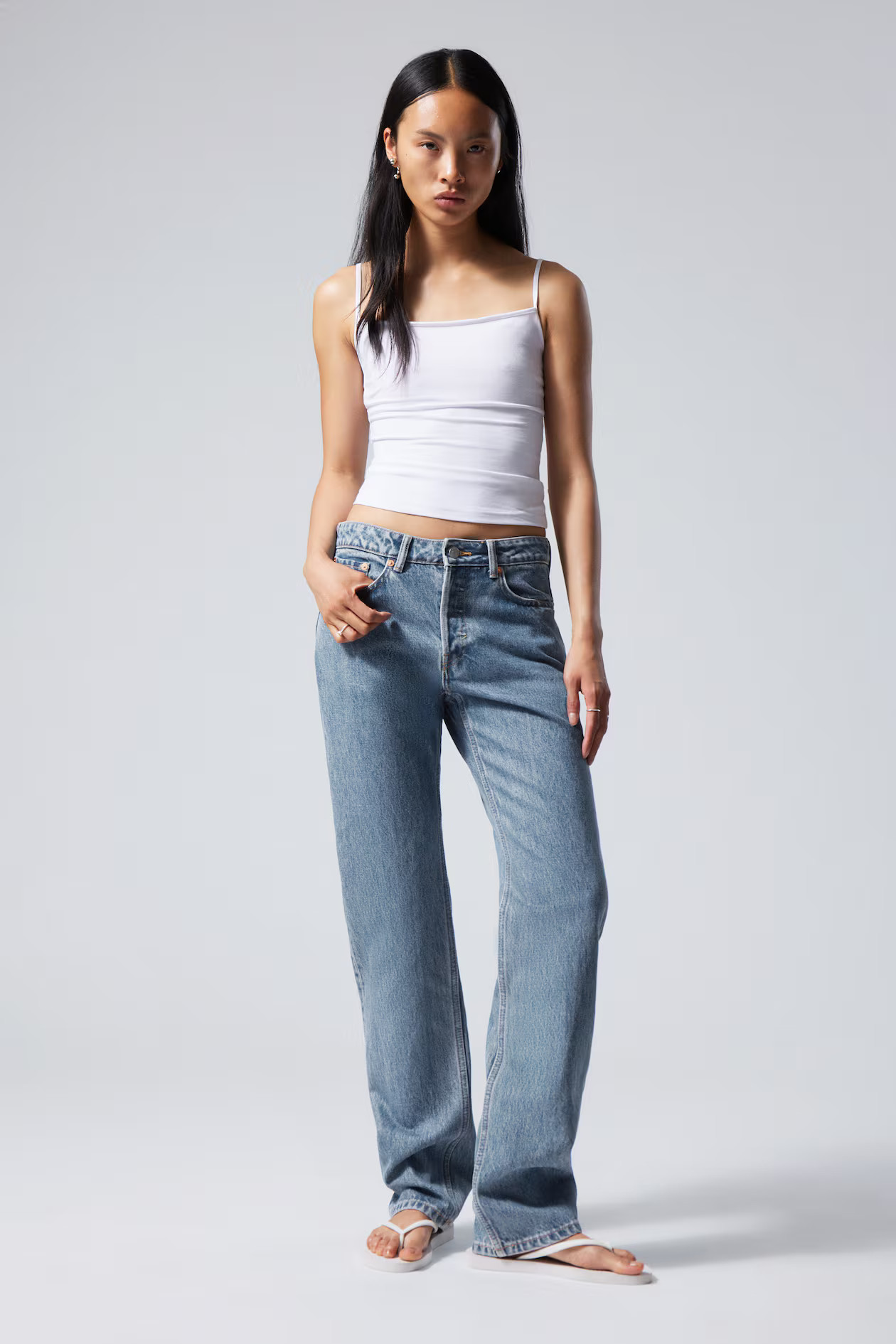 Pin Mid Straight Jeans | H&M (UK, MY, IN, SG, PH, TW, HK)