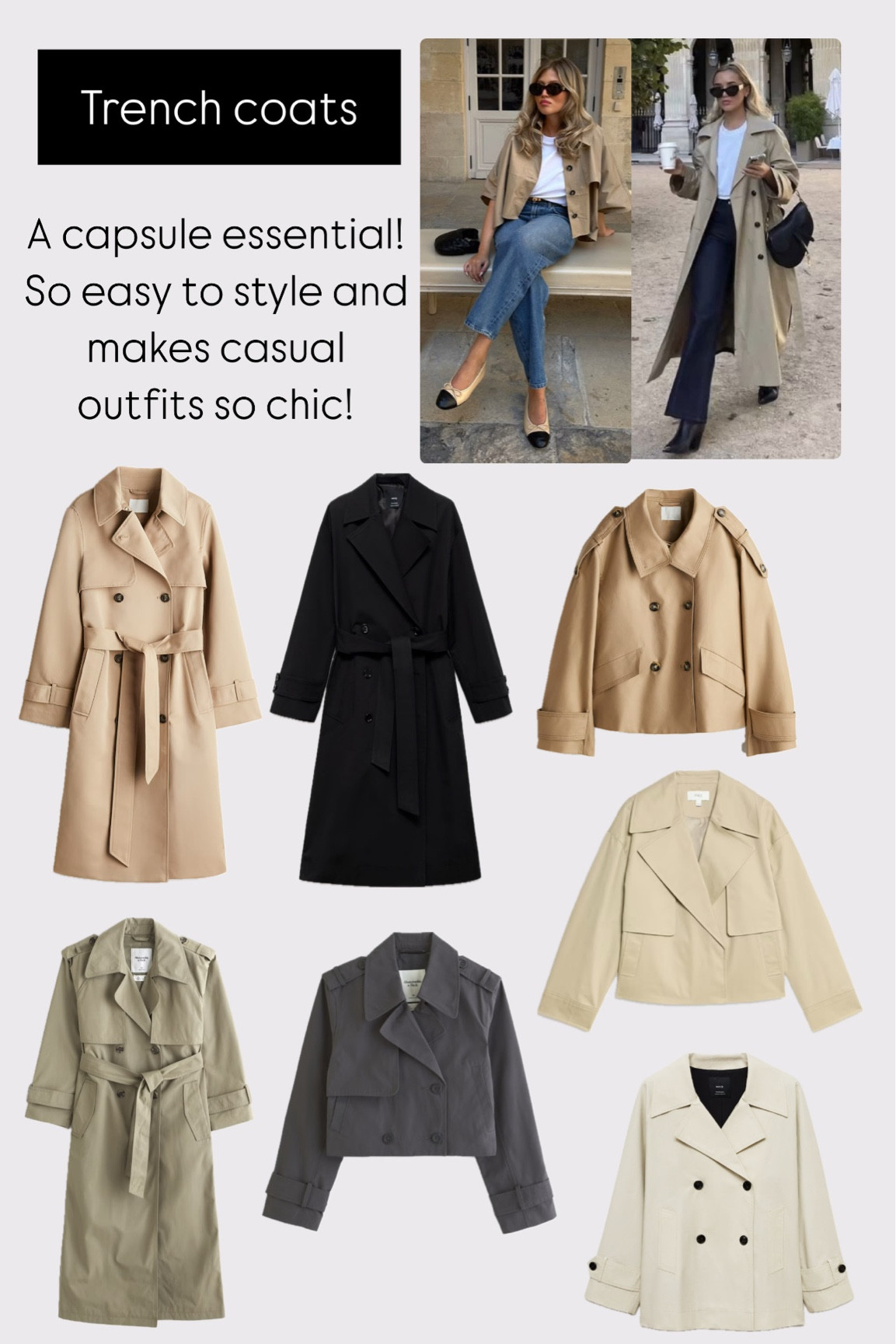 Some trench coat options for spring - an absolute essential for a capsule wardrobe!

#LTKstyletip #LTKeurope #LTKspring