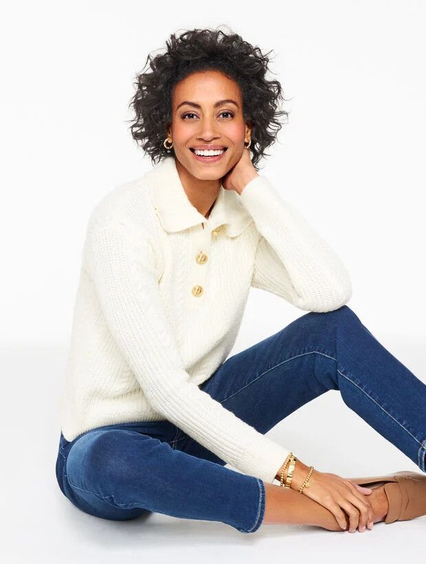 Johnny Collar Pullover | Talbots