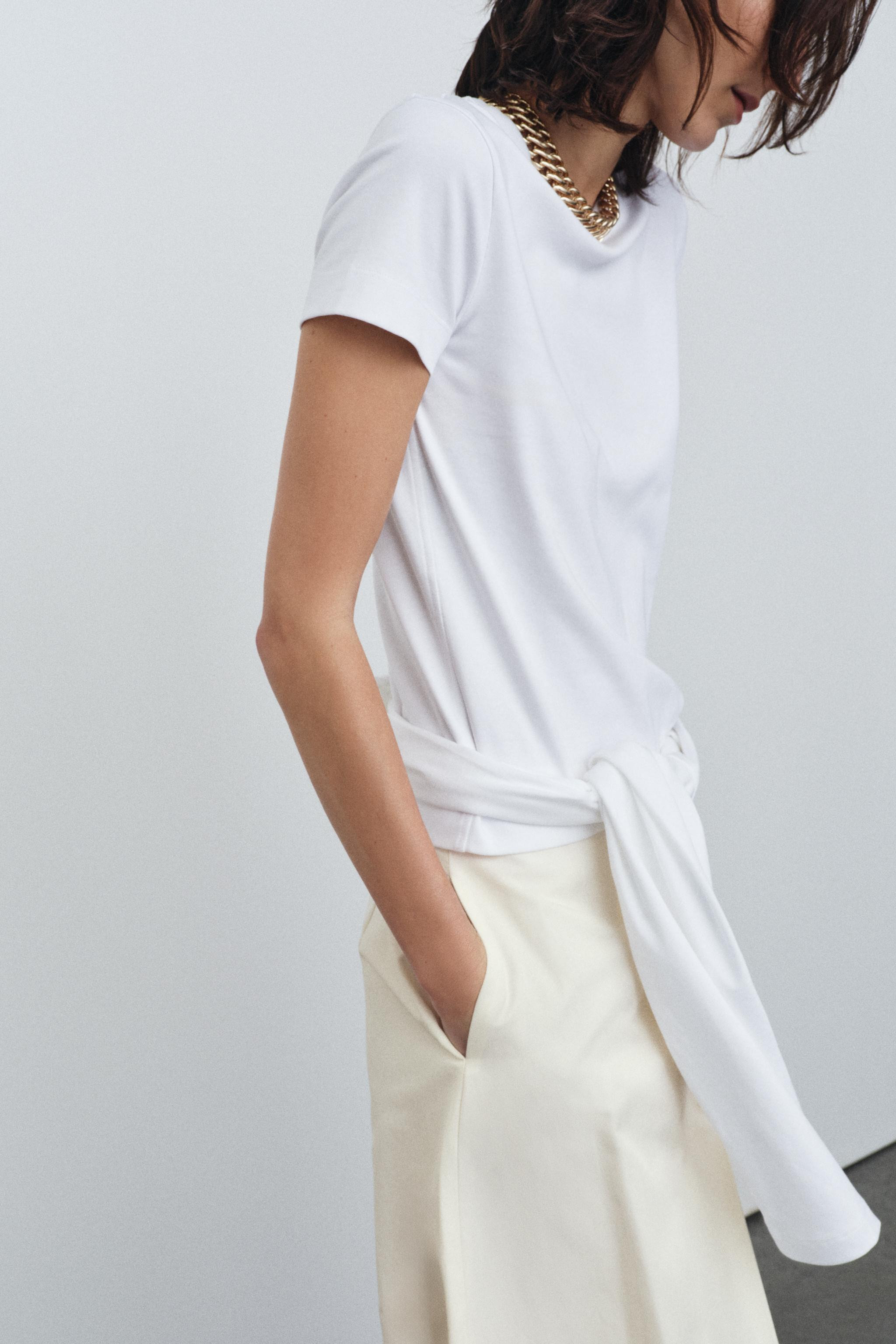 SHORT SLEEVE INTERLOCK T-SHIRT | Zara US