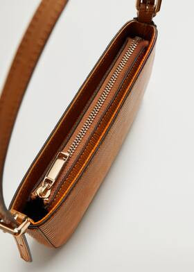 Croc-effect baguette bag | MANGO (UK)