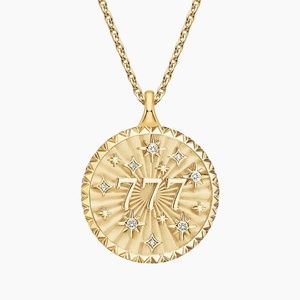 14K Yellow Gold 777 Good Fortune Medallion Necklace | Brilliant Earth