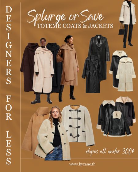 Best dupes of the Totême trendy faux-fur and scarf coats , under 300€ 🧣 

#shopwithKyzané #designersforless #highlowfashion #toteme #winteroutfit #coat #luxuryonbudget #splurgeorsave #LTKCyberweek

#LTKSeasonal #LTKeurope #LTKsalealert