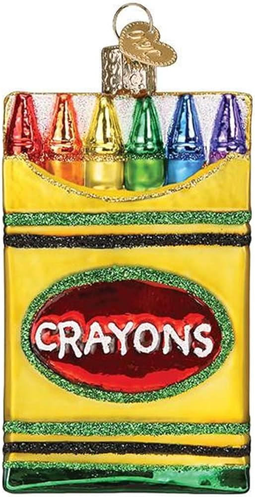 Old World Christmas Box of Crayons Blown Glass 2020 Unique Christmas Ornaments for Christmas Tree... | Amazon (US)